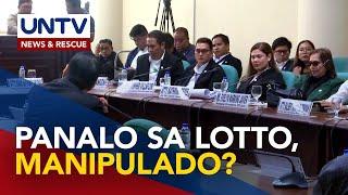 PCSO, humarap sa Senate hearing; resulta ng lotto games, hindi umano maaaring manipulahin