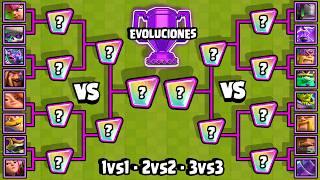 NEW EVOLVED CARDS TOURNAMENT | 1vs1 - 2vs2 - 3vs3 | Clash Royale