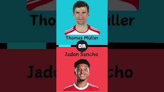 Midfield Maestro vs. Rising Star: Thomas Müller vs. Jadon Sancho!  #shorts  #football