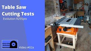 Evolution R255 pts Table Saw Cutting Tests