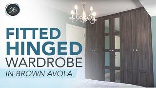 Stylish Fitted Hinged Door Wardrobe in Brown Avola | Fox wardrobes