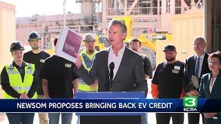 California Gov. Newsom doesn't bring up EV credit proposal during Southern California visit