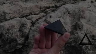 Shungite pyramid for the office. Anti-stress crystal for calm and meditation. Product overview.