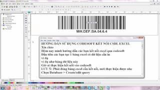 Kết nối data base cho codesoft - Thiết kế nhãn codesoft kết nối dữ liệu từ excel