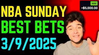 NBA Picks Today 3/9/2025 | FREE NBA Best Bets, Predictions, Props For Sunday (INSANE VALUE )