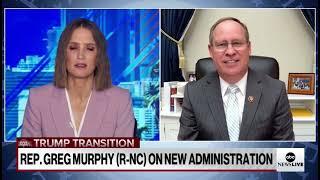 Rep. Greg Murphy Joins ABC News Live to Discuss Trump Transition, Helene Recovery, and NDAA