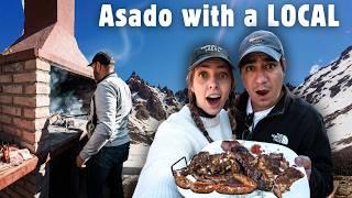 We cooked a TRADITIONAL ASADO with a LOCAL  Mendoza, Argentina