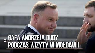 Gafa Andrzeja Dudy podczas wizyty w Mołdawii. Uwagę zwróciła mu sama prezydent kraju