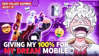 Giving My  For My Dream Mobile  || I Phone 15 Plus ️‍🩹 By Playing Free Fire Solo Tournament ️