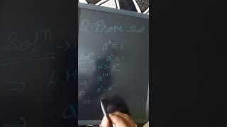 Prove that: a⁰=1?