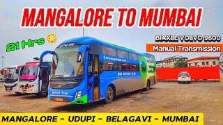 MANGALORE to MUMBAI by PVS Volvo 9600 Biaxle Bus | Dangerous Yellappur Ghat | 1000 Kms : 21 Hours