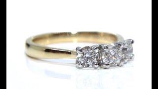 18ct Yellow & White Gold Trilogy Diamond Ring 1.00ct | Campbell Jewellers