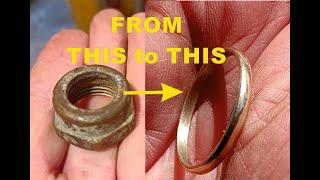 How To Make Your Own Wedding Ring (Wedding Band) On A Drill Or A Lathe..