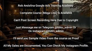 Rob Andolina Google Ads Training Academy