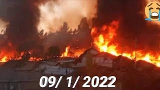 A huge fire again at camp 16B-Block Shofi Ullah Khata 09 January 2022 |big fire start at shafi Ullah