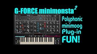 G-Force minimonsta2 Polyphonic Minimoog Plug-in FUN! VST Virtual Analog Synthesizer Rik Marston