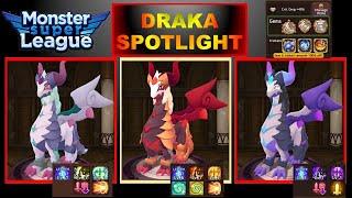 Light, Dark, and Fire Draka - Astromon Showcase - Monster Super League