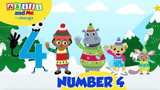 All about number 4! | Sing along | Akili & Me #kidssongs #countingforkids