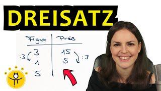 DREISATZ rechnen einfach erklärt – proportionale Zuordnung Tabelle, Beispiele