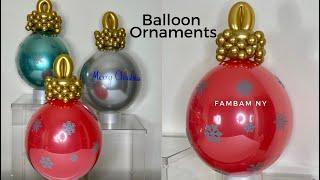 How to make Balloon Christmas ornaments (Christmas Decoration)