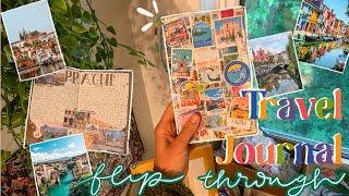 COMPLETED TRAVEL BULLET JOURNAL FLIP THROUGH // travel bujo spread ideas