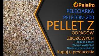 Pellet z odpadów zbożowych, produkcja pelletu / Peleciarka PELETON-200 od Peletto.pl