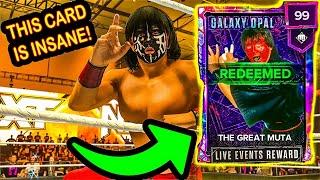 THE BEST PULL EVER! Unlocking The Great Muta Galaxy Opal Card In WWE2K24 My Faction