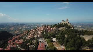 【4K】San Marino by drone with PARAGLIDER !!!!!