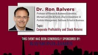 Finance @ DeGroote featuring Ron Balvers, Professor of Finance & Business Economics