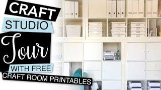 VectoriaDesigns Craft Studio Tour + Free Craft Room Printables | 2019