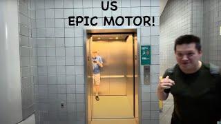 US Elevator with Slap On mod at the Bricktown People Mover Station Detroit MI