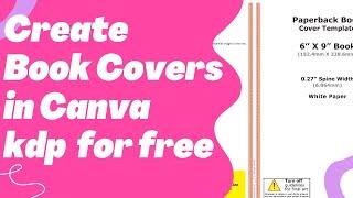 How to Create Book Covers in Canva kdp size - cover kdp canva for FREE