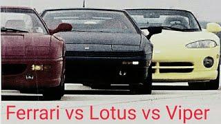 By the Numbers: Ferrari F355 vs Lotus Esprit V8 vs Dodge Viper