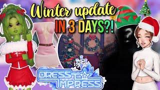 WINTER UPDATE IN 3 DAYS?! | Roblox Dress To Impress