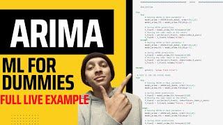 ARIMA Time series forecasting - Easy Explanation video with live example #python #datascience