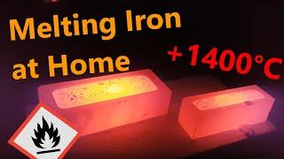 Melting Iron with Propane in my Homemade Furnace / How to melt Iron at Home