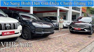 Giá Bán Xe Ôtô Cũ Điều Chỉnh tại VHB Auto | P2 Tháng 10-2024