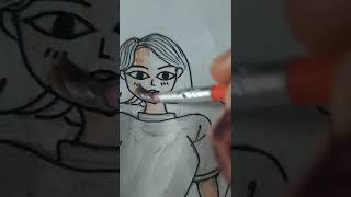 a girl in green dress/Drawing with anshu