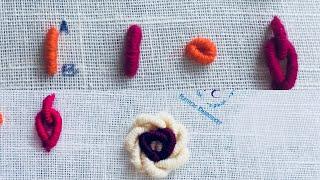 Bullion Knot Stitch variation — Hand Embroidery for beginners