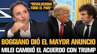 BOGGIANO DIO EL MAYOR ANUNCIO DEL ACUERDO DE MILEI CON TRUMP