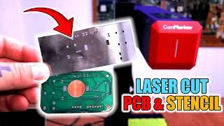 Laser Cut Stencil & PCB - ComMarker B6 Fiber Laser