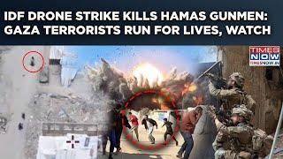 IDF Fierce Drone Strike Kills Hamas Gunmen| On Cam: Gaza Terrorists Run For Lives| Terror Hubs Burnt
