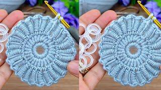 For the love of plastic rings !Very easy worm patterned crochet flower pattern/make and earn money