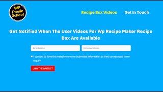 WP Recipe Maker video tutorials for website visitors to explain how the recipe collections work.