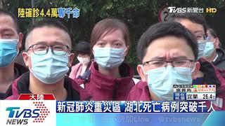 新冠肺炎重災區　湖北死亡病例突破千人