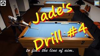 Jade's pool lesson Straightness Drill #4 with Michel Le Neillon - PoolShot.org - Double Jeux Portet