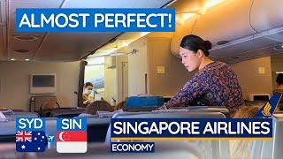 An ALMOST PERFECT flight with SINGAPORE AIRLINES A380 ECONOMY | Trip Report