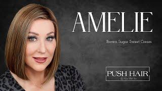 AMELIE wig review | PUSH HAIR | BROWN SUGAR SWEET CREAM | NEW STYLE in a COLOR you LOVE!