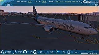Xplane11: Alaska Airlines AS1380 | Las Vegas to Phoenix | Zibo 737 | HD | VATSIM