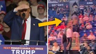 Crowd EMPTIES OUT while Trump speaks, PANICKING